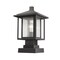 Z-Lite Aspen 1 Light Outdoor Pier Mounted Fixture, Oil Rubbed Bronze And Clear Seedy 554PHMS-SQPM-ORB - alternate 1
